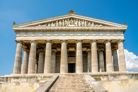 View at the Walhalla memorial near Regensburg in Germanyのeditorial素材