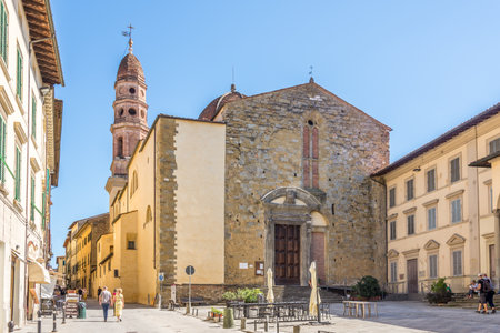 AREZZO,ITALY - SEPTEMBER 5,2020 - View at the Church of Santa Flora and Lucilla in Arezzo. Arezzo is a city and the capital of the province of the same name located in Tuscany.のeditorial素材