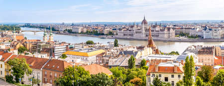 Panoramic view at the Budapest from Fisherman Bastions - Hungaryの写真素材