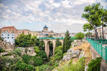 View at the Massafra town in South Italyの写真素材
