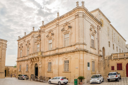 MDINA,MALTA - OCTOBER 6,2021 - View at the Museum of Cathedral of Saint Paul in Mdina. Mdina is a fortified city in the Northern Region of Malta.のeditorial素材