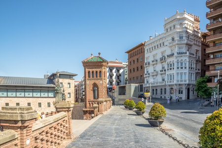 TERUEL,SPAIN - MAY 29,2022 - In the streets of Teruel town. Teruel is a city in Aragon, located in eastern Spain.のeditorial素材