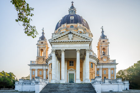 View at the Basilica Superga near Turin in Italy