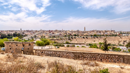 View at the Meknes town in Moroccoの写真素材