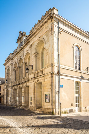 BOURGES,FRANCE - JUNE 2,2023 - View at the Building of theater in the streets of Bourges. Bourges is a commune in central France on the river Yevre.のeditorial素材