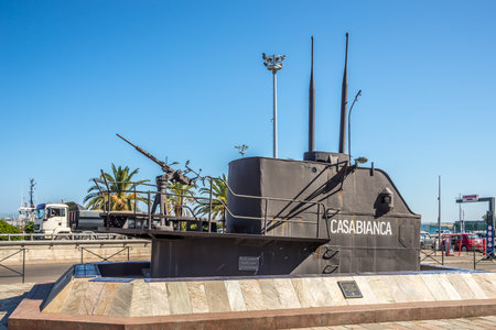 BASTIA,FRANCE - SEPTEMBER 5,2023 - View at the Casabianca submarine monument in Bastia - Corsica,France. Bastia is located in the northeast of the island of Corsica at the base of Cap Corse.のeditorial素材