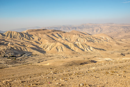 View at the nature near ruins of Shoban castle - Jordan