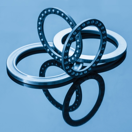 ball bearings blue toning ideaの写真素材