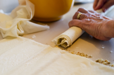 Making of baklavaの写真素材
