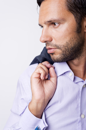 Man's style. dressing suit, shirt and cuffsの写真素材
