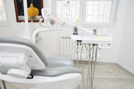 Dental office with dental chairの写真素材