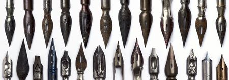 collection of vintage nibsの写真素材