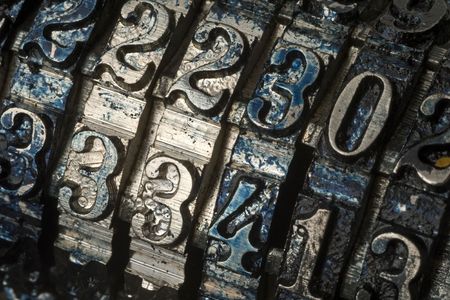 grunge metal stamp numbersの写真素材