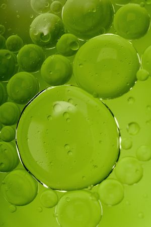 bubbles - oil on the waterの写真素材