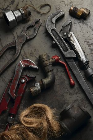 plumber's toolsの写真素材
