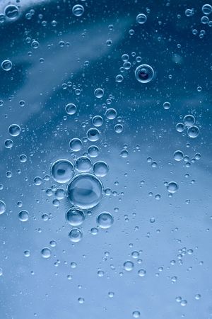 bubbles - oil on the waterの写真素材