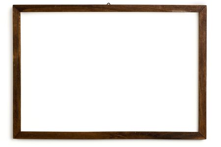 old wooden frame on white