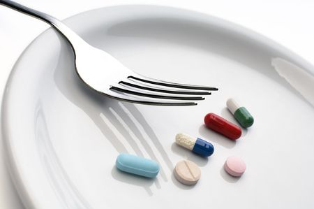 a meal of pills - modern livingの写真素材