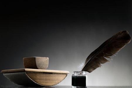 vintage writer's setupの写真素材