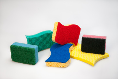 Six different types of sponges for dishes