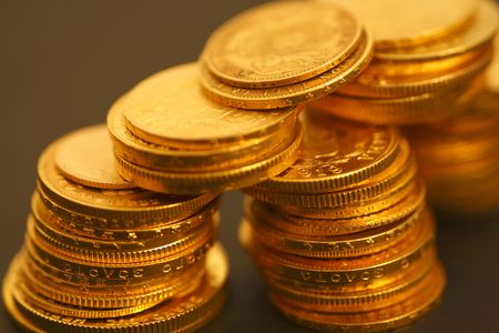 gold coinsの写真素材