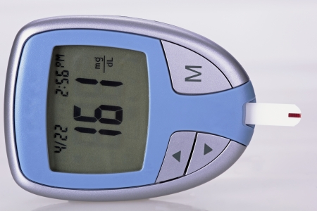 blood check- glucometerの写真素材