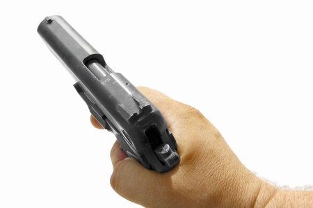 hand and gun