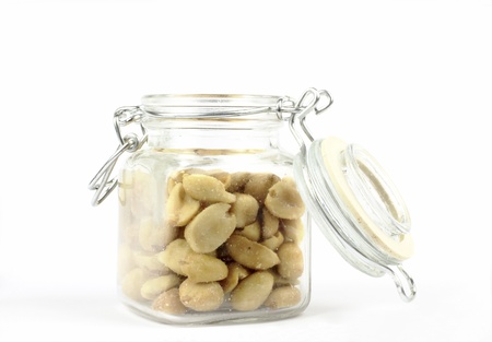 Peanuts in the glass jar
