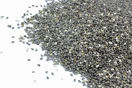 Salvia hispanica chia seedsの写真素材
