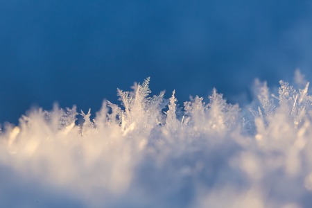 Detail of snowdrift, snow texture in close up in good light