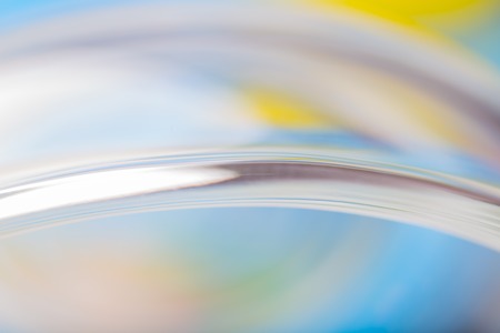 Close up of thick glass, abstract photo. Surface of glass vase.の写真素材