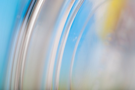 Close up of thick glass, abstract photo. Surface of glass vase.の写真素材