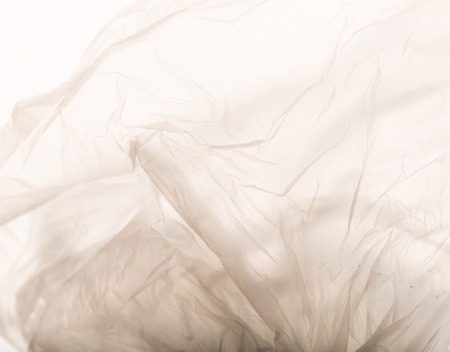 Abstract of plastic foil useful as background. Close up of creased plastic foil bag.の写真素材