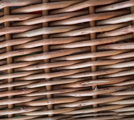 Close up of wicker backet texture. Texture useful as background.