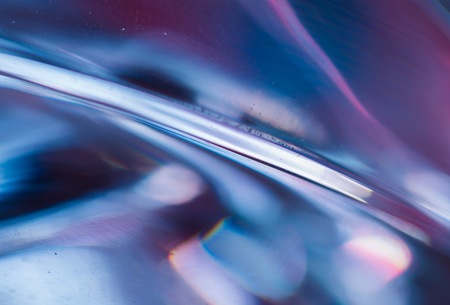 Thick glass abstraction made with glass vase and glass on shallow depth of field.の写真素材