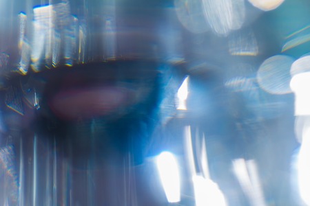 Thick glass abstraction made with glass vase and glass on shallow depth of field.の写真素材