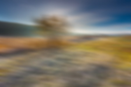 Blurry, defocused abstract background of fields. Nature blurry backgroundの写真素材