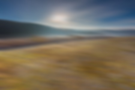 Blurry, defocused abstract background of fields. Nature blurry backgroundの写真素材