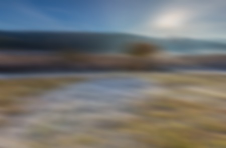 Blurry, defocused abstract background of fields. Nature blurry backgroundの写真素材