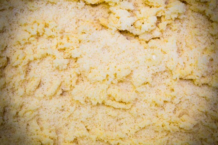 Close up of baked cake background. Abstract background of cake or bread textureの写真素材
