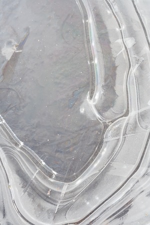 Ice on pond or lake structure.の写真素材