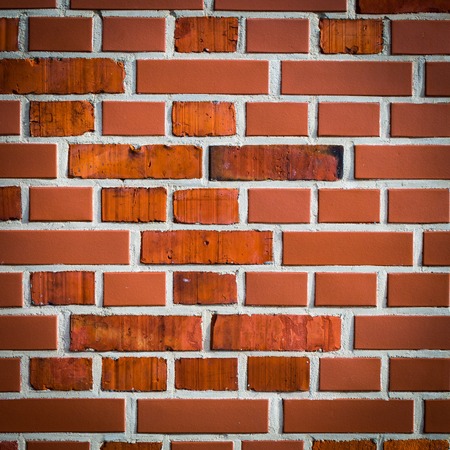 Red bricks wall background. Urban. Wall of old building useful as backdrop.の写真素材