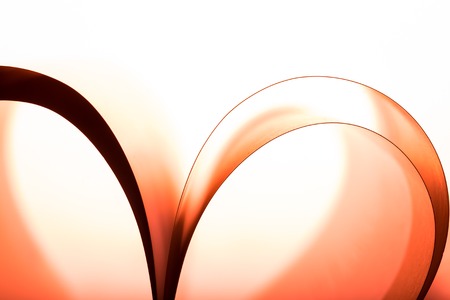 Paper cards abstraction in shallow depth of field. Close up of book cards with curves.の写真素材