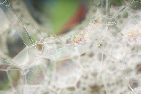 Foam abstract background. Close up of soap air bubbles.