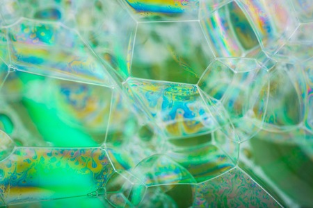 Foam abstract background. Close up of soap air bubbles.