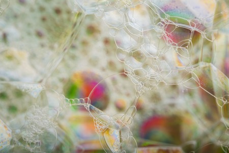 Foam abstract background. Close up of soap air bubbles.
