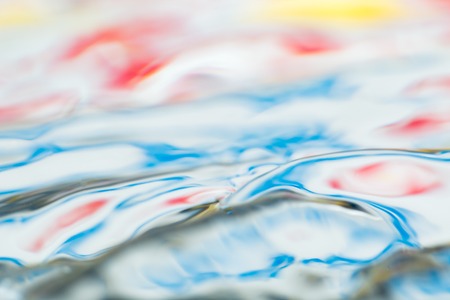 Abstract macro of water surface. Colorful macro abstraction of liquid surface.の写真素材