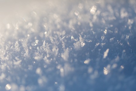 Snow crystals in big close up. Natural snow macro.の写真素材