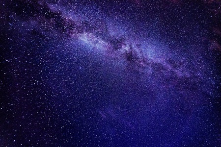 Night sky with milky way. Natural sky background with stars.の写真素材