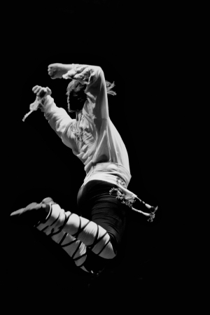 a folk dancer perfoming versionの写真素材